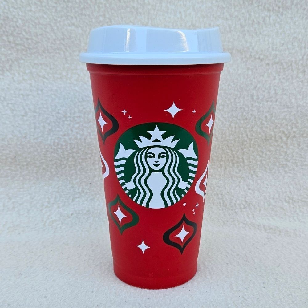 Starbucks Holiday Reusable Cup With Lid 16oz